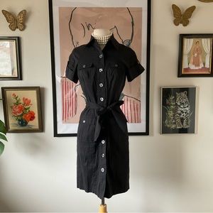 dvf adjustable black dress